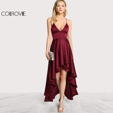 COLROVIE 2018 Party Dress Deep V Neck