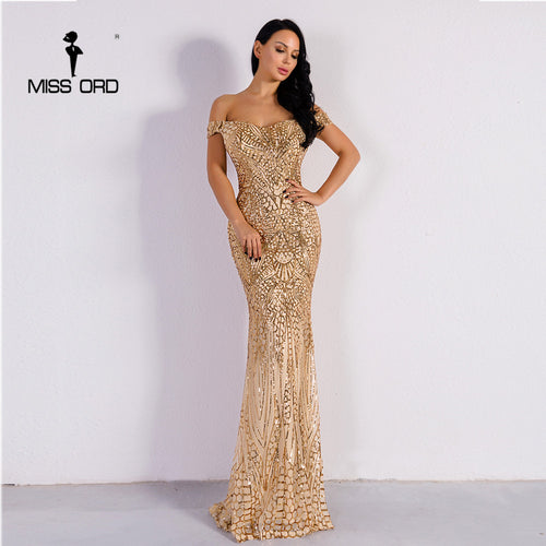Missord 2018 Sexy bra  party dress sequin maxi dress