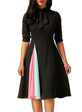 Spring Office Lady Dress Vintage Style A Line