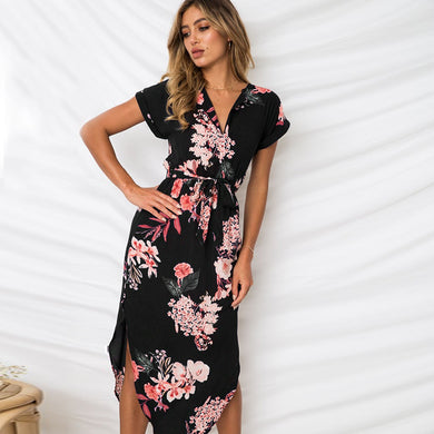 Lossky Women Dress Summer 2018 Boho Beach