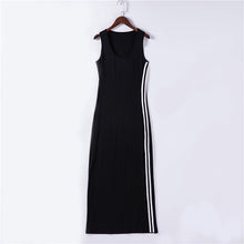 Women Striped Bodycon Long Beach Summer Dress