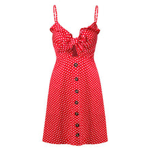 Ebizza Spaghetti Strap Polka Dots Print Dress