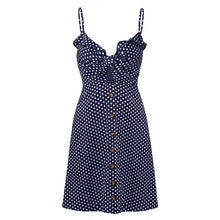 Ebizza Spaghetti Strap Polka Dots Print Dress