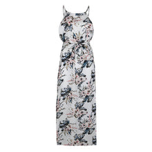 DeRuiLaDy 2018 Boho Floral Print Straps Long Dress